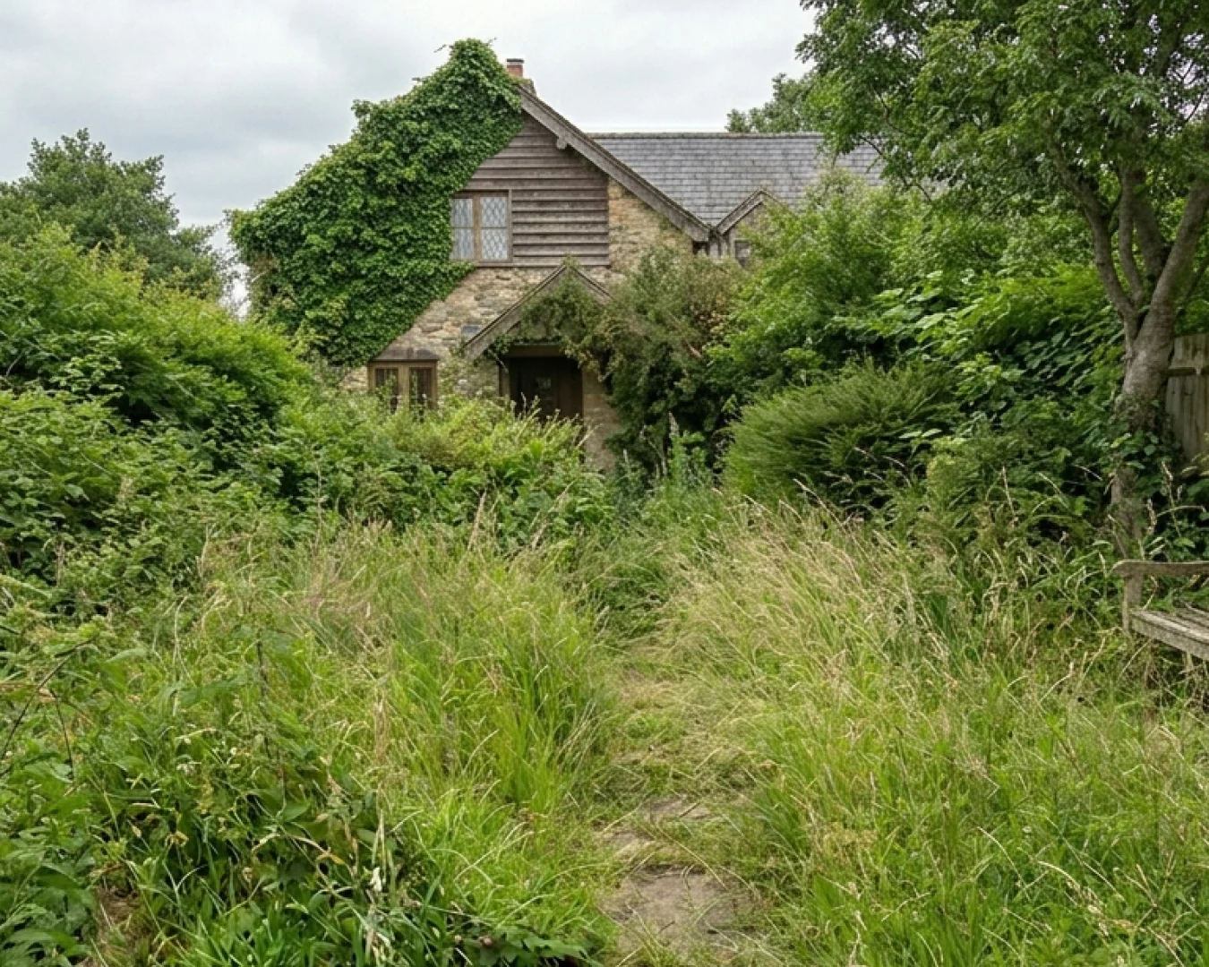 Gartenpflege Villingen-Schwenningen.Vorher